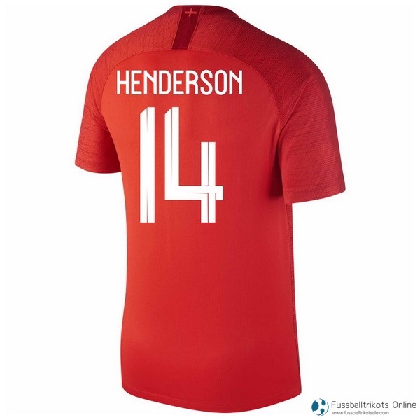 England Trikot Auswarts Henderson 2018 Rote Fussballtrikots Günstig